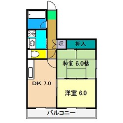 山崎ハイツ(桟橋)の物件間取画像